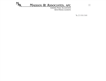 Tablet Screenshot of maddoxassociates.com